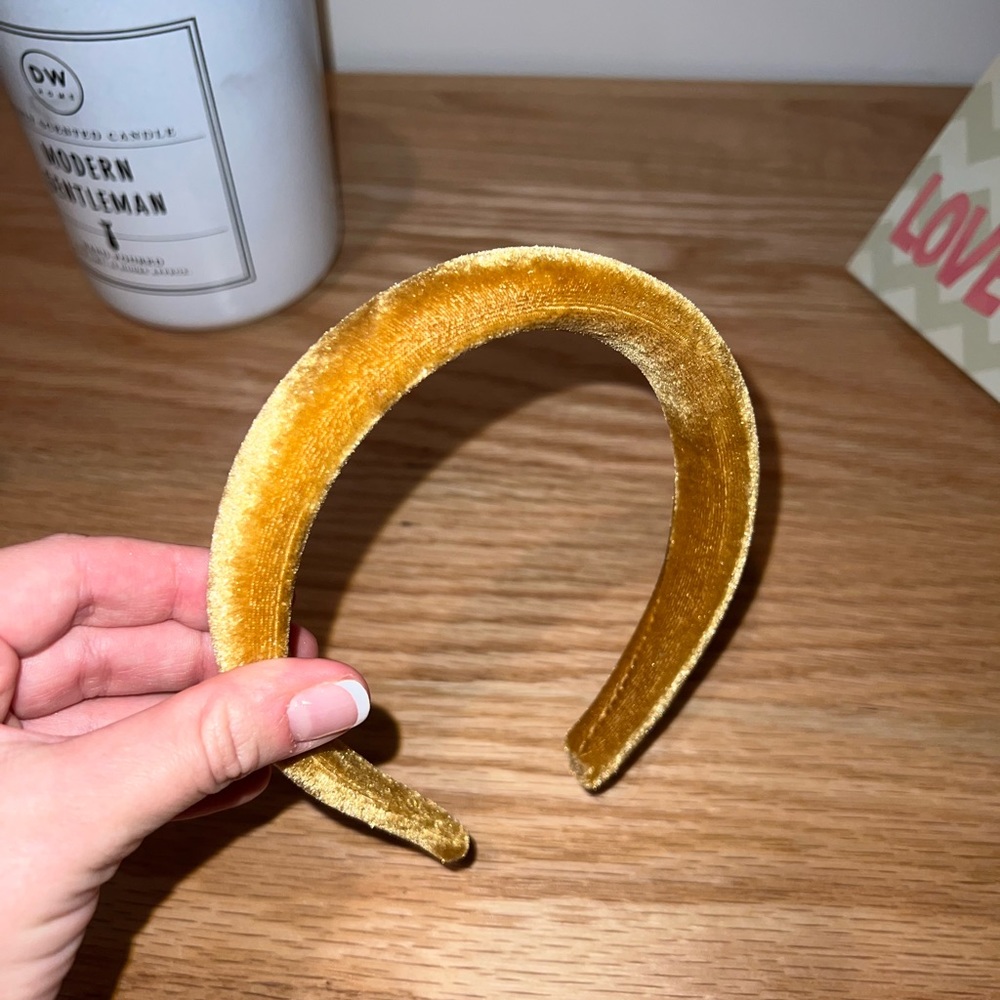 Anthropologie Velvet orange headband